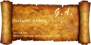 Gulyás Aléna névjegykártya