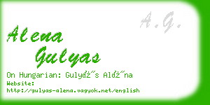 alena gulyas business card